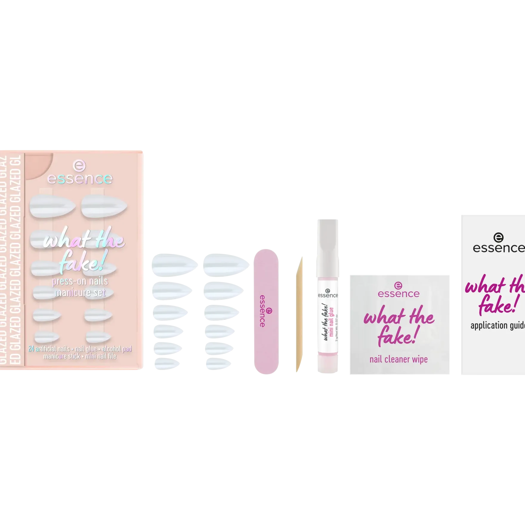 What The Fake! Press-on Nails Manicure Set 01 Glazed