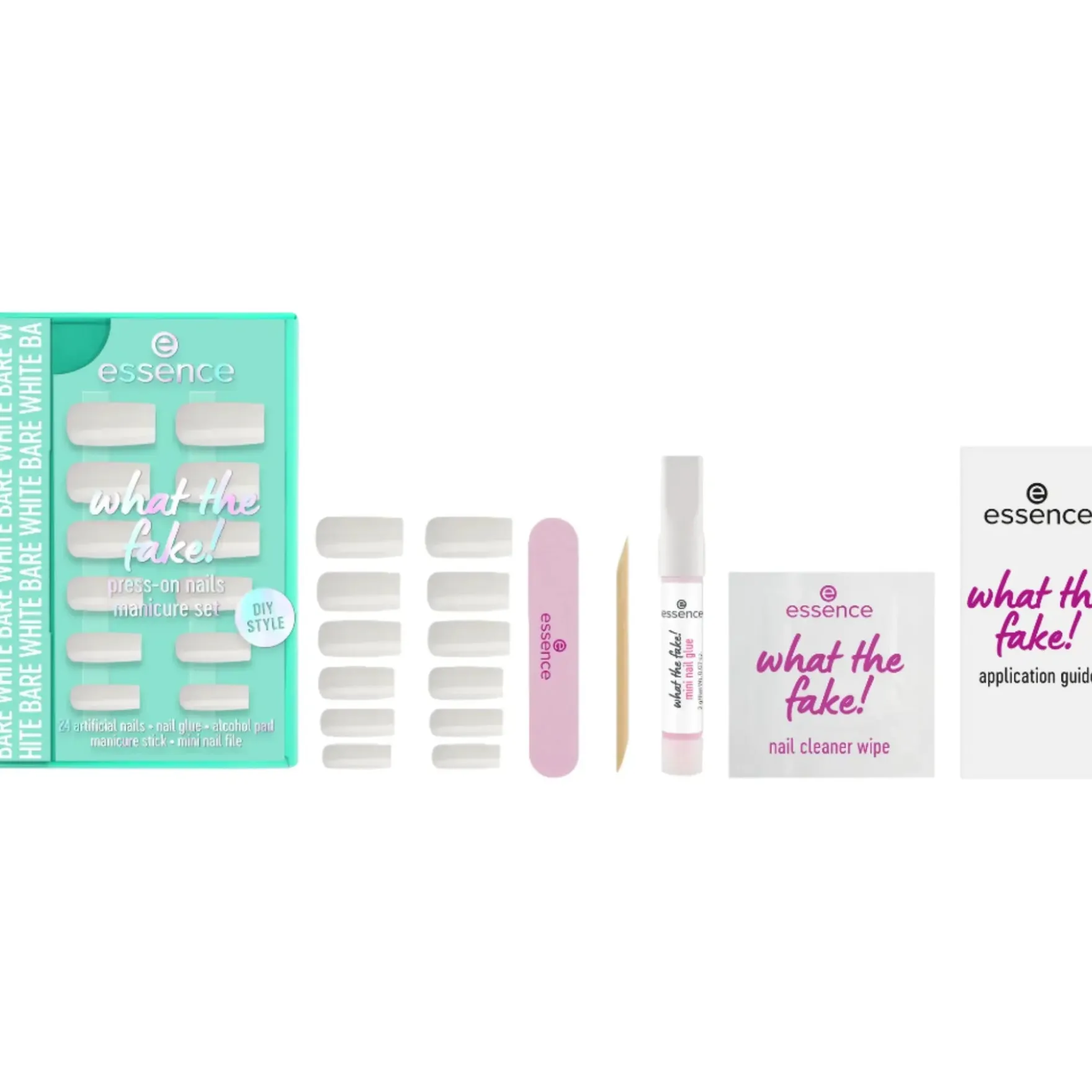 What The Fake! Press-on Nails Manicure Set 04 Bare White