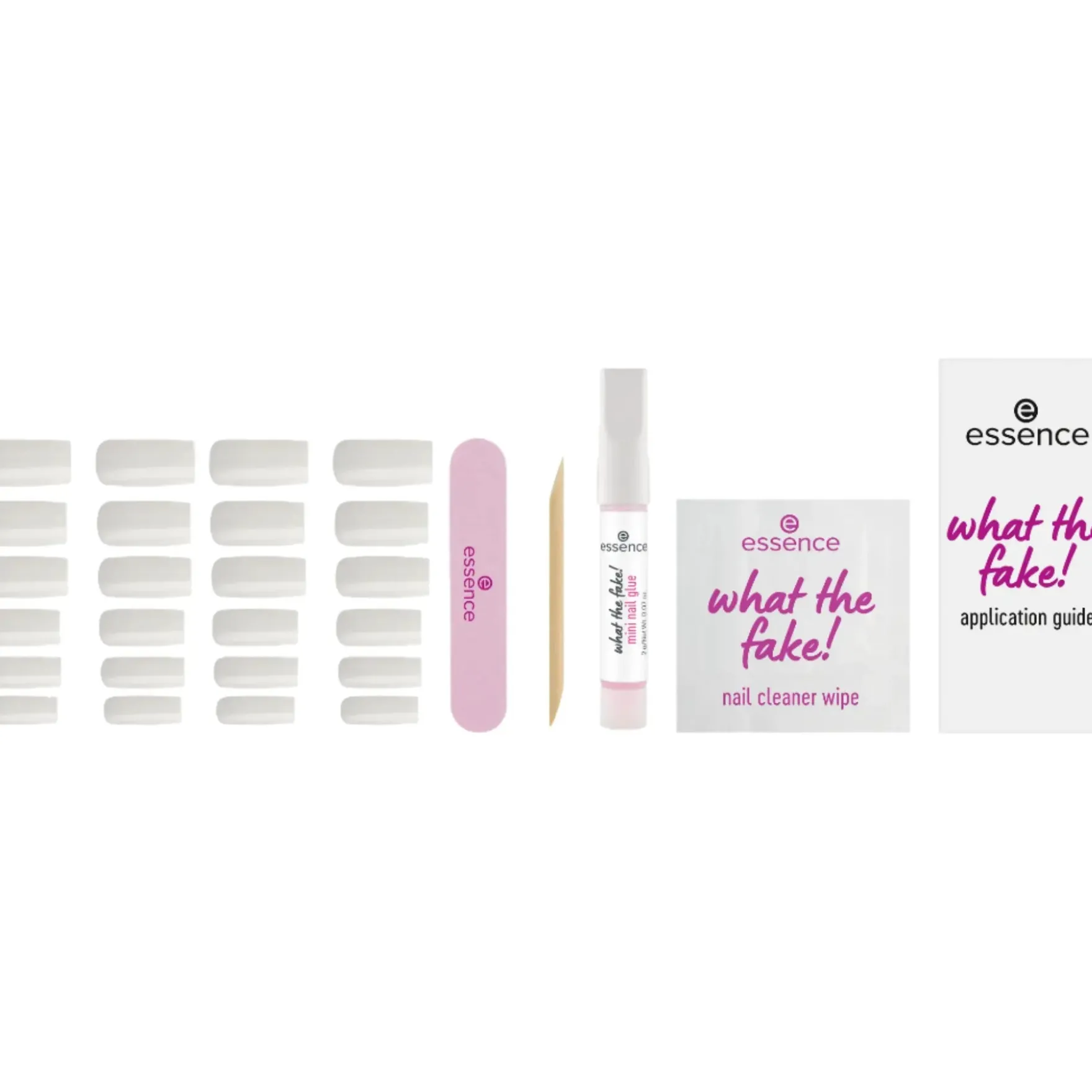 What The Fake! Press-on Nails Manicure Set 04 Bare White