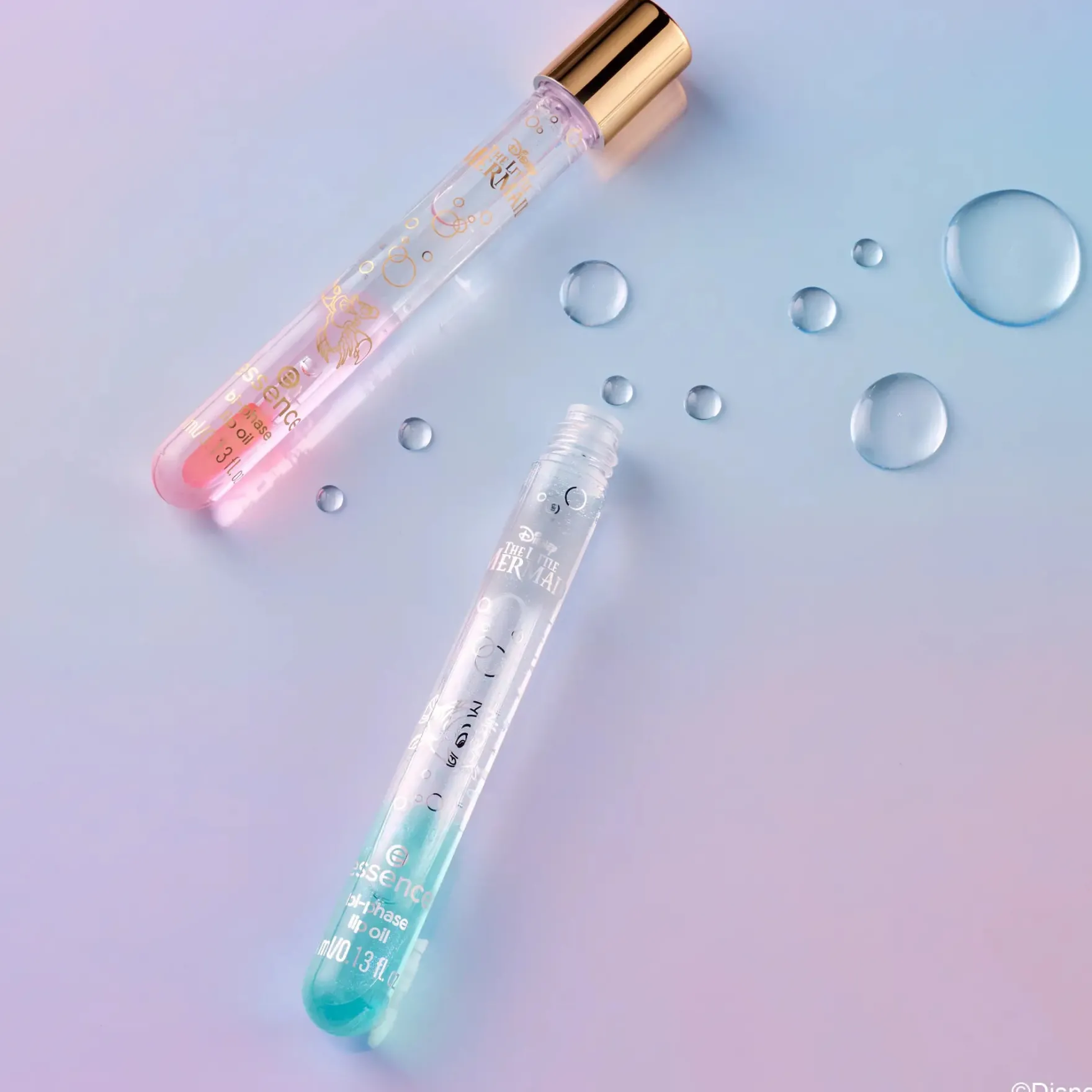 X Disney The Little Mermaid Bi-phase Lip Oil 01 You Can Swim With Us