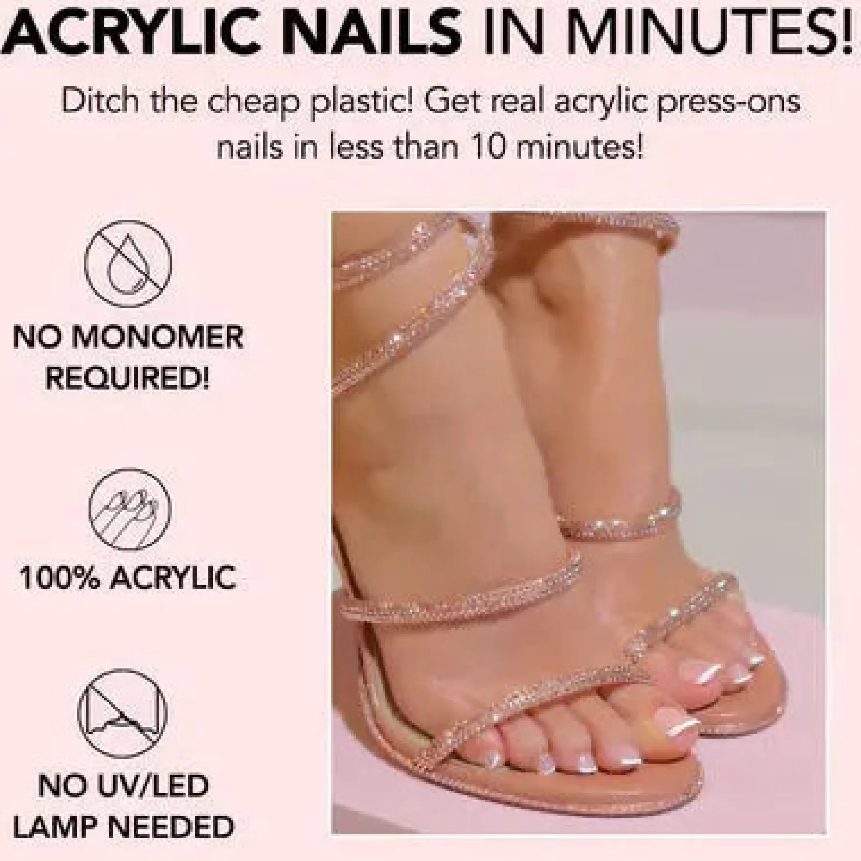 xPress Pro Press-on Toe Nails Keep It Classy