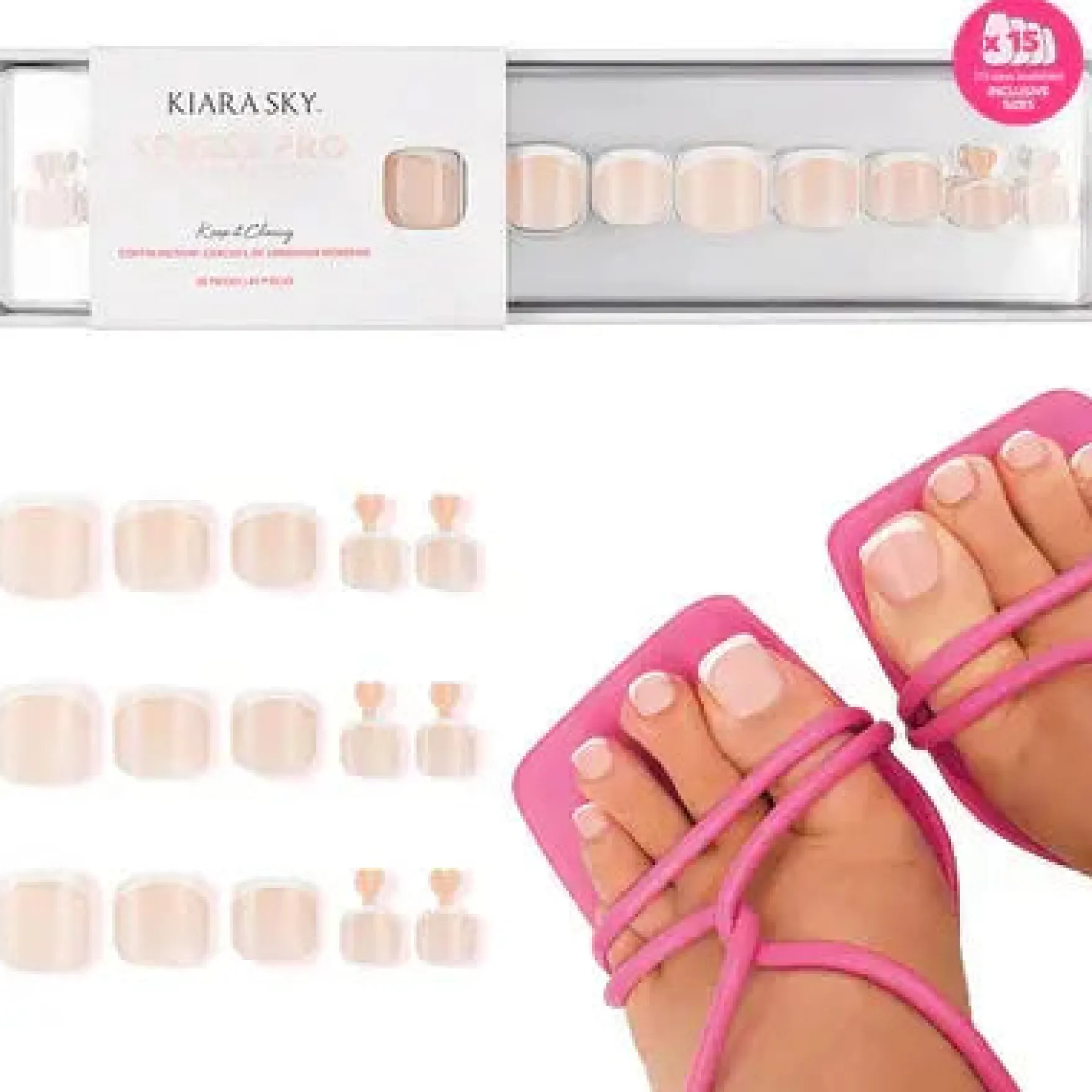 xPress Pro Press-on Toe Nails Keep It Classy