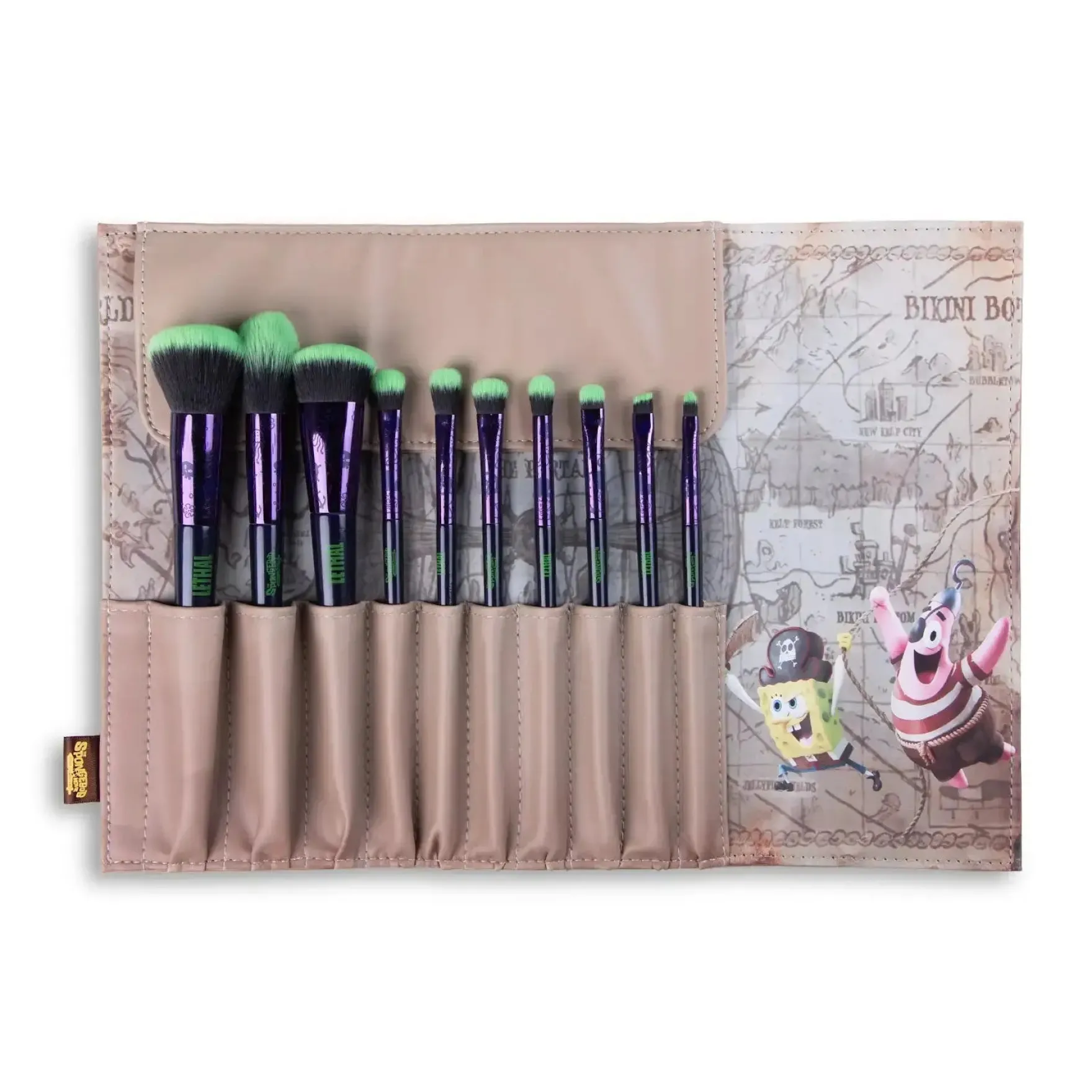 x SpongeBob The Movie Treasure Map Makeup Brush Set